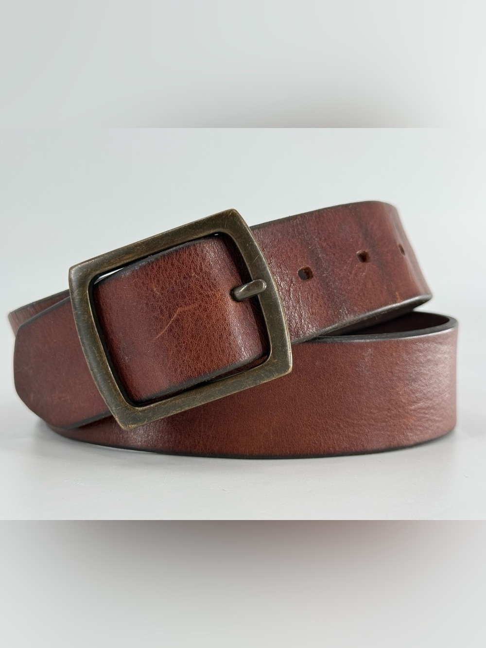 Old Navy Vintage Tan Brown Leather Belt M/L